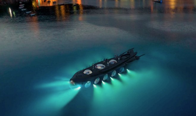 Подводная лодка UWEP для вечеринок примет на борт до 120 гостей 