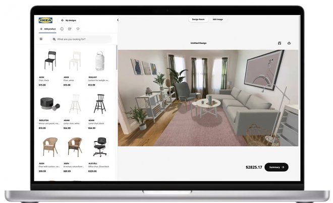 Приложение Kreativ позволяет виртуально удалить из комнаты мебель и обставить ее товарами IKEA 