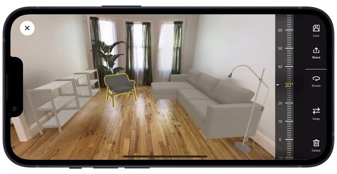 Приложение Kreativ позволяет виртуально удалить из комнаты мебель и обставить ее товарами IKEA 