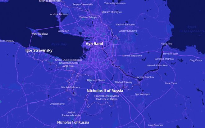 Интерактивная карта покажет самых известных людей из вашего города 