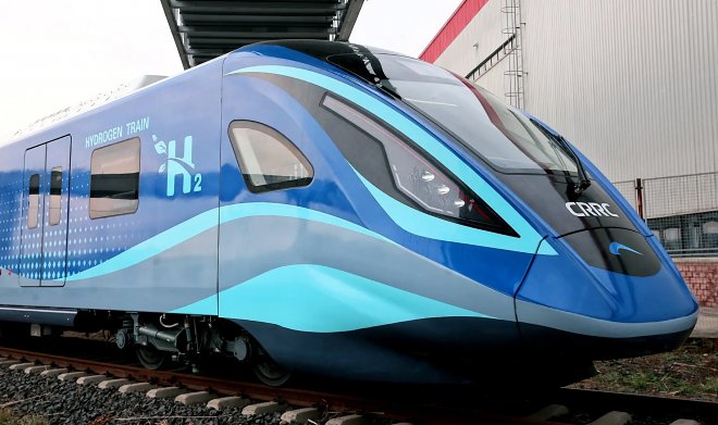 В Китае запустили самый быстрый в мире поезд на водородных элементах 