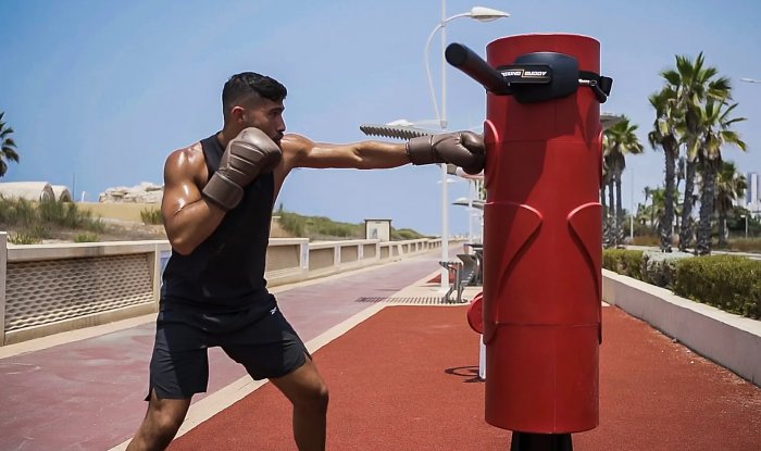 Боксерский мешок Boxing Buddy может «дать сдачи» во время тренировки 