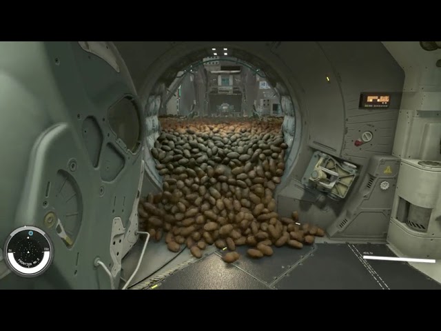 Игрок в Starfield рассыпал на своем космическом корабле 20 000 картофелин во имя науки 