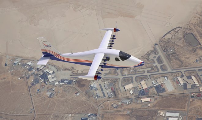 NASA утвердило дизайн первого в мире полностью электрического самолета Х-57